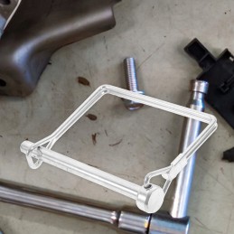 Safety link pin for agricultural lawn trailer