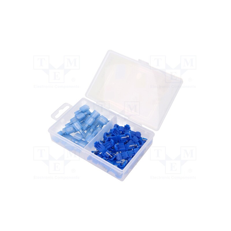 1 set x NINIGI - ST-ASS-TTAP50SET-B - Kit: connectors, IDC,crimped, for cable, blue, 50pcs.