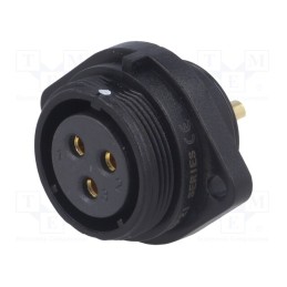 1 pcs x WEIPU - SP2113/S3-1N - Socket, SP21, female, PIN: 3, IP68, 30A, soldering, 500V, 4mm2