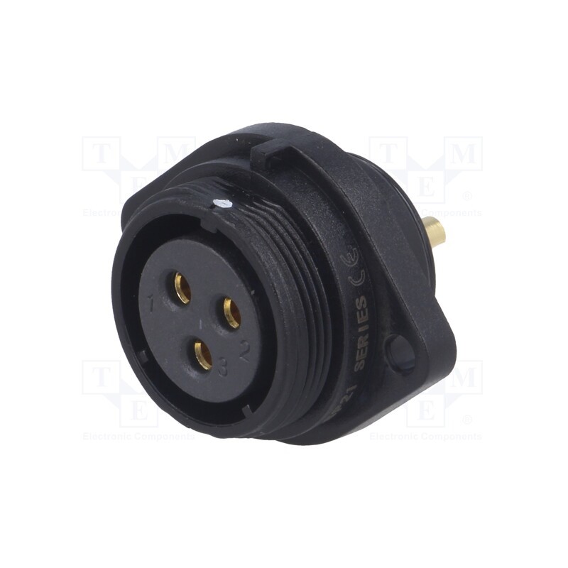 1 pcs x WEIPU - SP2113/S3-1N - Socket, SP21, female, PIN: 3, IP68, 30A, soldering, 500V, 4mm2
