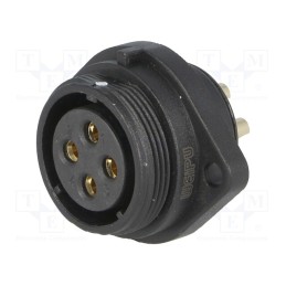 1 pcs x WEIPU - SP2113/S4-1N - Socket, SP21, female, PIN: 4, IP68, 30A, soldering, 500V, 4mm2