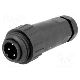 1 pcs x WEIPU - WA22J4TE2-10MM - Plug, WA22, male, PIN: 4, 3+PE, IP67, 9÷10.5mm, 16A, screw terminal