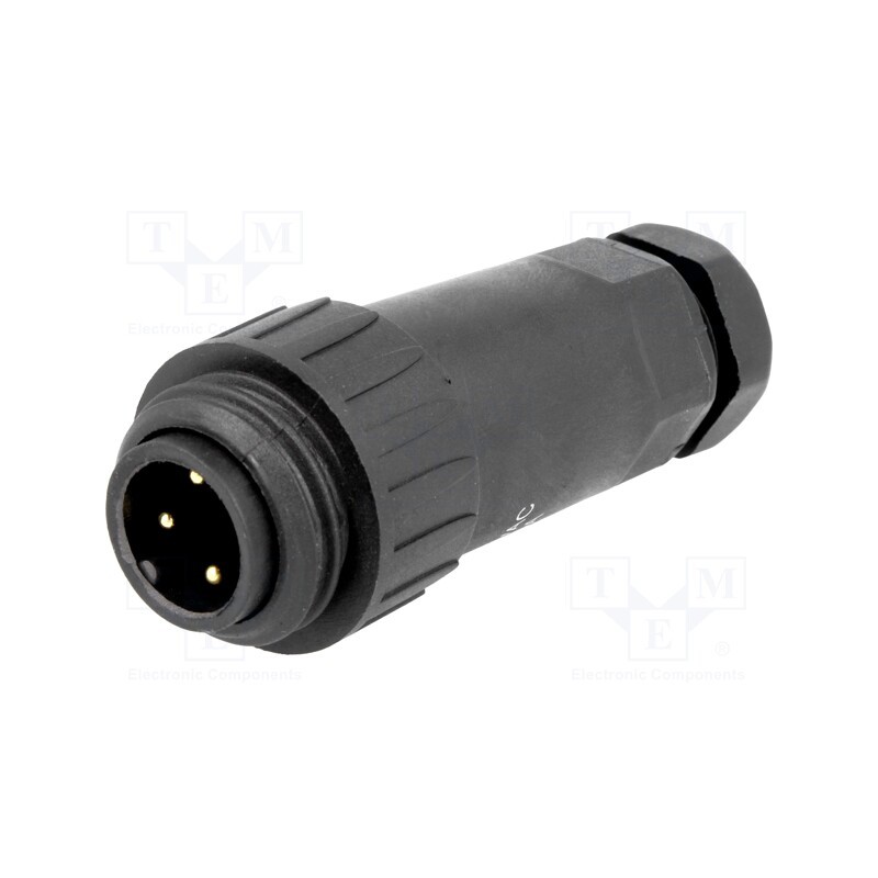 1 pcs x WEIPU - WA22J4TE2-10MM - Plug, WA22, male, PIN: 4, 3+PE, IP67, 9÷10.5mm, 16A, screw terminal