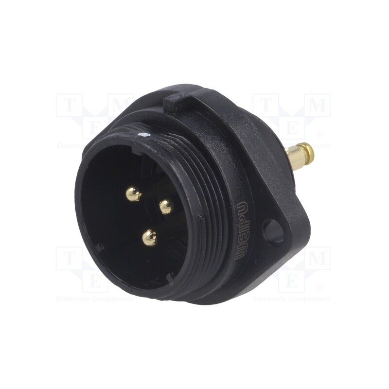 1 pcs x WEIPU - SP2113/P3-2N - Socket, SP21, male, PIN: 3, IP68, 10A, screw terminal, 500V, 1.5mm2