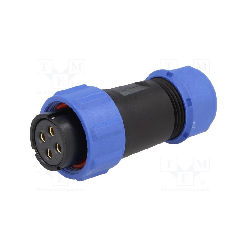 1 pcs x WEIPU - SP2110/S4II-2N - Plug, SP21, female, PIN: 4, IP68, 7÷12mm, 10A, screw terminal, 500V