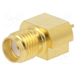 1 pcs x MUELLER ELECTRIC - BU-1420721881 - Socket, SMA, female, card edge, horizontal, 50Ω, SMT, on PCBs, PTFE