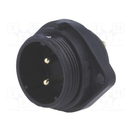 1 pcs x WEIPU - SP2113/P2-1N - Socket, SP21, male, PIN: 2, IP68, 30A, soldering, 500V, 4mm2, -25÷85°C