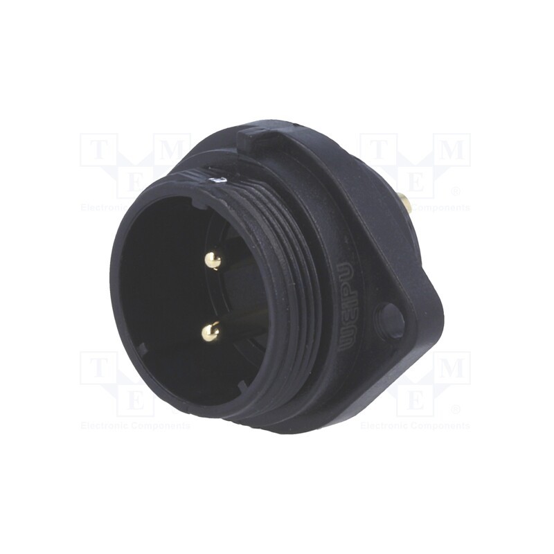 1 pcs x WEIPU - SP2113/P2-1N - Socket, SP21, male, PIN: 2, IP68, 30A, soldering, 500V, 4mm2, -25÷85°C