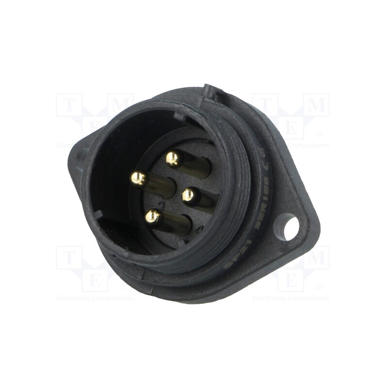 1 pcs x WEIPU - SP2113/P4-2N - Socket, SP21, male, PIN: 4, IP68, 10A, screw terminal, 500V, 1.5mm2