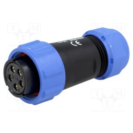 1 pcs x WEIPU - SP2110/S5II-1N - Plug, SP21, female, PIN: 5, IP68, 7÷12mm, 30A, soldering, for cable