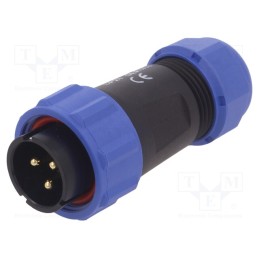 1 pcs x WEIPU - SP2110/P3II-1N - Plug, SP21, male, PIN: 3, IP68, 7÷12mm, 30A, soldering, for cable