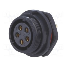 1 pcs x WEIPU - SP2112/S5-1N - Socket, SP21, female, PIN: 5, IP68, 30A, soldering, 500V, 4mm2