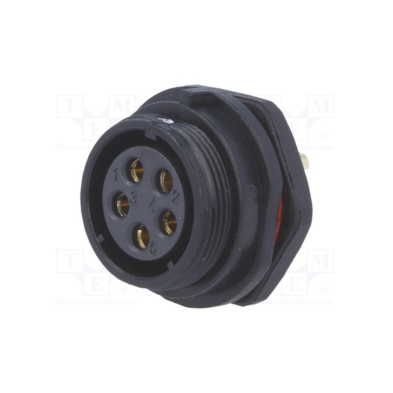 1 pcs x WEIPU - SP2112/S5-1N - Socket, SP21, female, PIN: 5, IP68, 30A, soldering, 500V, 4mm2