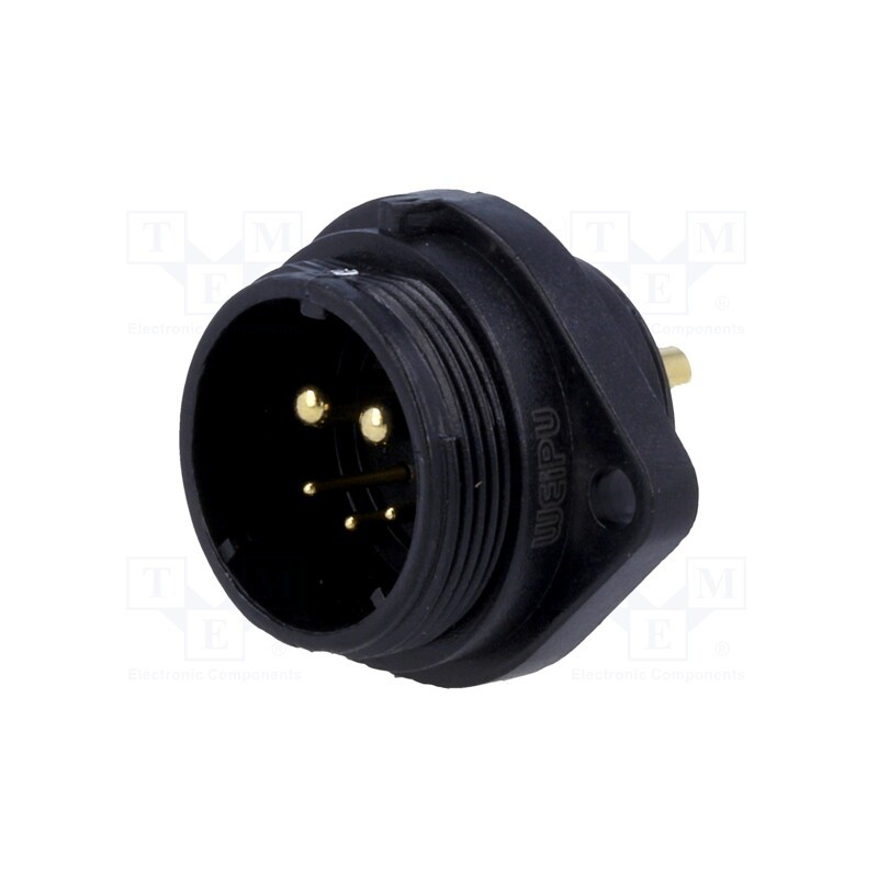 1 pcs x WEIPU - SP2113/P5B-1N - Socket, SP21, male, PIN: 5(2+3), IP68, 5A,30A, soldering, 500V