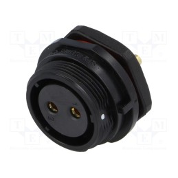 1 pcs x WEIPU - SP2112/S2-1N - Socket, SP21, female, PIN: 2, IP68, 30A, soldering, 500V, 4mm2