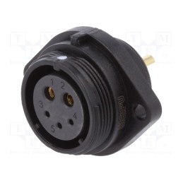 1 pcs x WEIPU - SP2113/S5B-1N - Socket, SP21, female, PIN: 5(2+3), IP68, 5A,30A, soldering, 500V