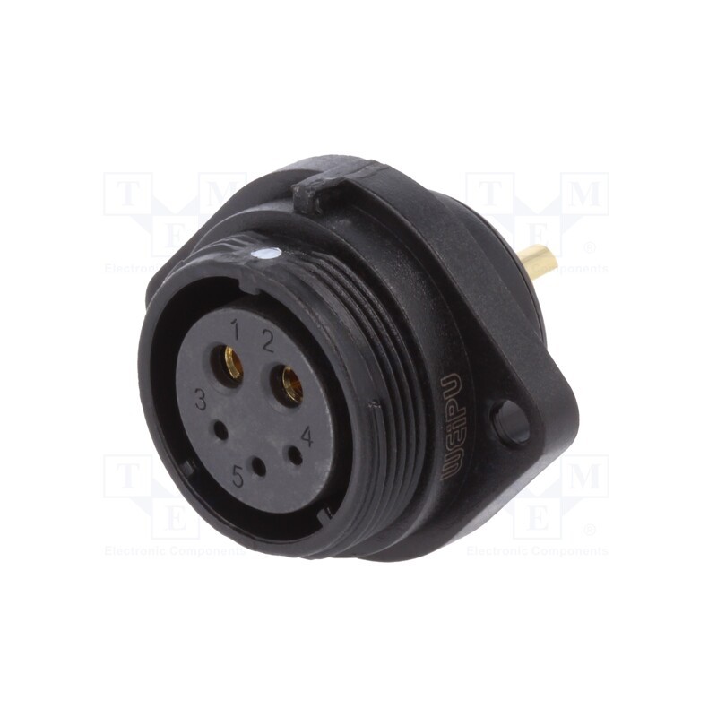 1 pcs x WEIPU - SP2113/S5B-1N - Socket, SP21, female, PIN: 5(2+3), IP68, 5A,30A, soldering, 500V