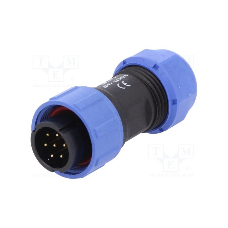 1 pcs x WEIPU - SP1710/P7-1N - Plug, SP17, male, PIN: 7, IP68, 6÷10mm, soldering, for cable, 400V