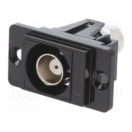 1 pcs x CLIFF - CP30737MB - Coupler, BNC socket,both sides, 50Ω, black, Mat: metal, DUALSLIM