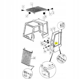 Left door lock jcb 3cx 4cx 121 13400 120 92901 120 92802