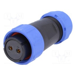 1 pcs x WEIPU - SP2110/S2II-1N - Plug, SP21, female, PIN: 2, IP68, 7÷12mm, 30A, soldering, for cable