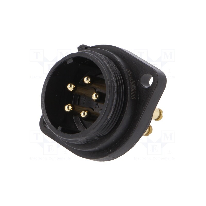 1 pcs x WEIPU - SP2113/P5-2N - Socket, SP21, male, PIN: 5, IP68, 10A, screw terminal, 500V, 1.5mm2