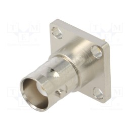 1 pcs x AMPHENOL RF - 031-203-RFX - Socket, BNC, female, straight, 50Ω, soldering, flange (4 holes)