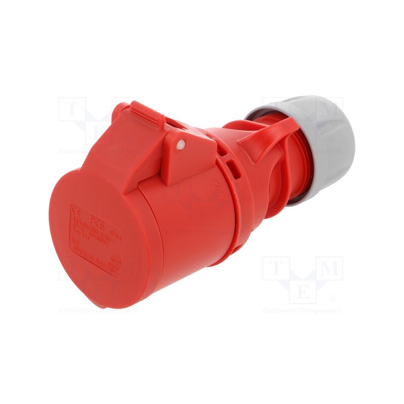 1 pcs x PCE - 214-6 - Connector: AC supply 3-phase, socket, female, 16A, 400VAC, IP44