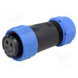 1 pcs x WEIPU - SP2110/S5BII-1N - Plug, SP21, female, PIN: 5(2+3), IP68, 7÷12mm, 5A,30A, soldering