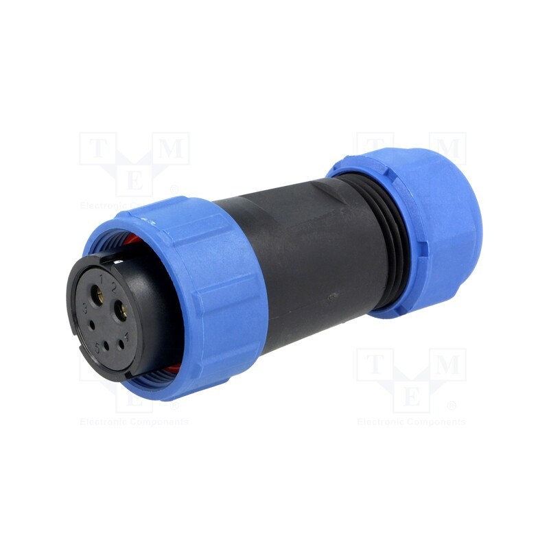 1 pcs x WEIPU - SP2110/S5BII-1N - Plug, SP21, female, PIN: 5(2+3), IP68, 7÷12mm, 5A,30A, soldering
