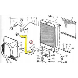 Lower radiator rubber pipe reinforced with fabric c