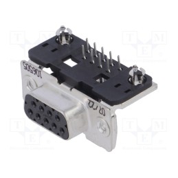 1 pcs x TE Connectivity - 1-106505-2 - D-Sub, PIN: 9, socket, female, PCB snap, angled 90°, THT, UNC 4-40