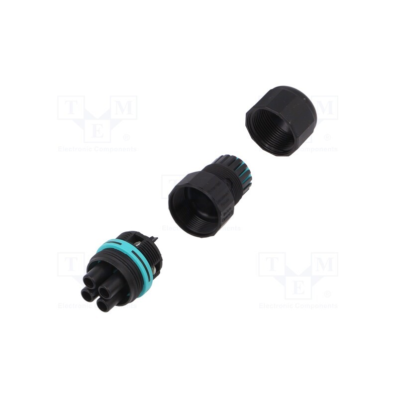 1 pcs x TECHNO - THB.387.B4A - Connector: AC supply, screw terminal, female, TH387, 7÷12mm, 450V