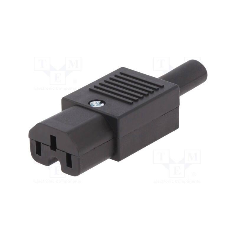 1 pcs x BULGIN - PX0597 - Connector: AC supply, plug, female, 10A, 250VAC, IEC 60320, C13 (F)