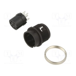 1 pcs x BINDER - 99 0620 00 06 - Connector: circular, 678, 150V, PIN: 6, socket, female, soldering