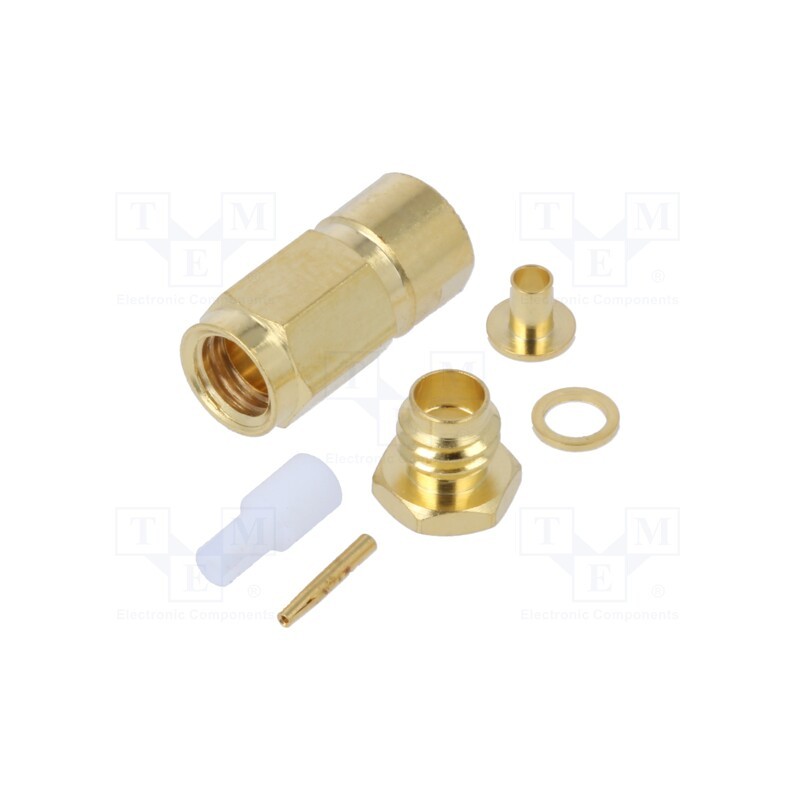 1 pcs x TE Connectivity - 1-1337607-0 - SMC Str Plg PS 50Ohm Gold Pltd RG174A/U,