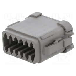 1 pcs x BULGIN - PX0105S12AGY - Connector: wire-wire, PX0, female, plug, for cable, PIN: 12, grey