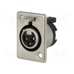 1 pcs x DELTRON - 702-0300 - Socket, XLR, female, PIN: 3, straight, soldering, silver plated, 50V