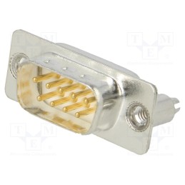 1 pcs x Deltron AG - DTS09PY/2M86UN - D-Sub, PIN: 9, socket, male, on PCBs,PCB snap, straight, THT