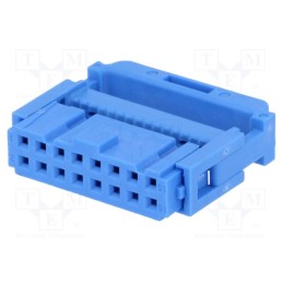 1 pcs x TE Connectivity - 1658527-7 - Plug, IDC, female, PIN: 16, IDC, for ribbon cable, 1.27mm, blue