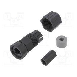 1 pcs x AMPHENOL LTW - RCP-00BMMS-TLM7001 - Case RJ45, plastic, 5÷6.5mm, IP67, for cable, straight, size C