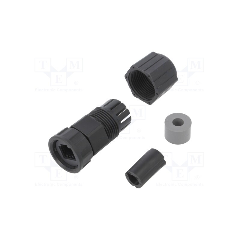 1 pcs x AMPHENOL LTW - RCP-00BMMS-TLM7001 - Case RJ45, plastic, 5÷6.5mm, IP67, for cable, straight, size C