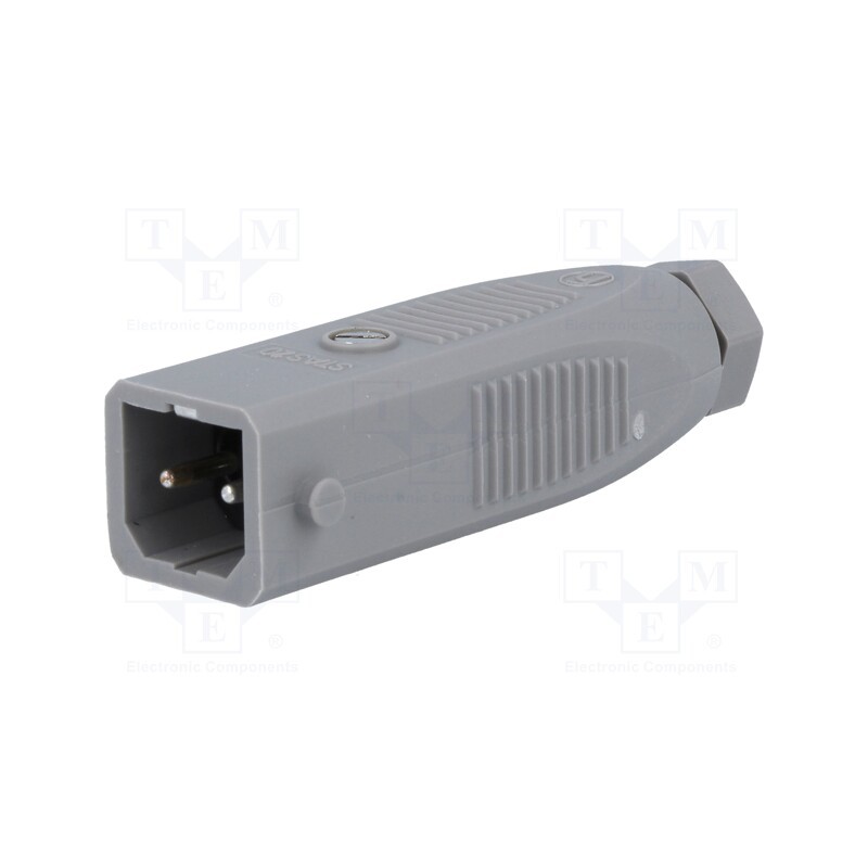1 pcs x HIRSCHMANN - 931265106 STAS 20 - Connector: rectangular, ST, plug, male, PIN: 2, with cable clamp