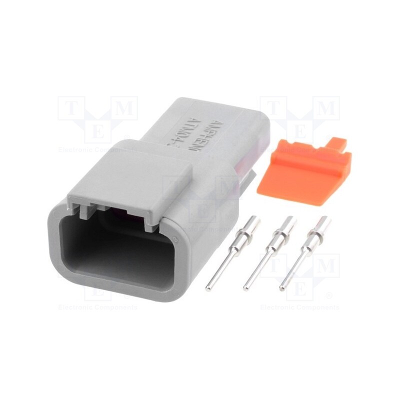 1 pcs x AMPHENOL - ATM04-3P-KIT01 - Connector: wire-wire, ATM, male, plug, for cable, PIN: 3, crimped