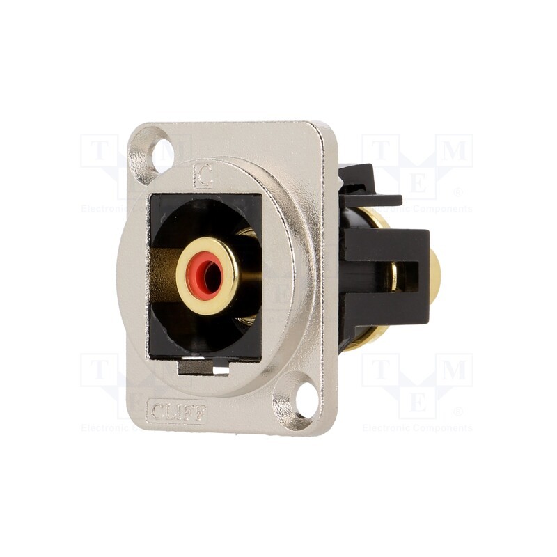 1 pcs x CLIFF - CP30230M - Coupler, RCA socket,both sides, XLR standard, 19x24mm, FT