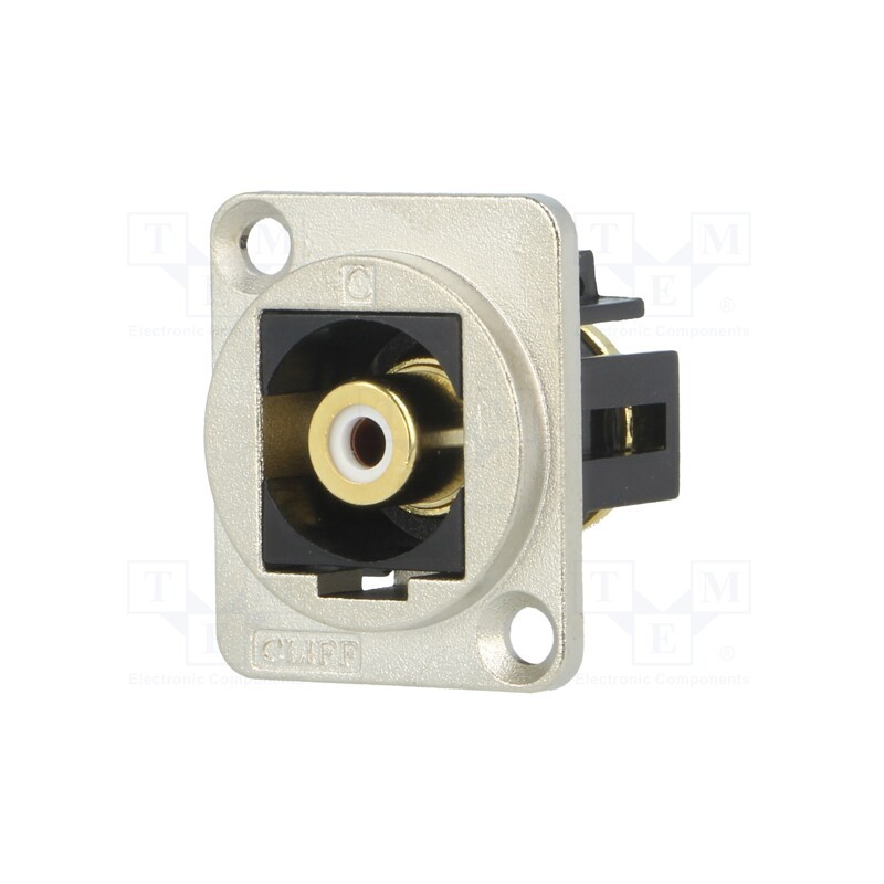 1 pcs x CLIFF - CP30231M - Coupler, RCA socket,both sides, XLR standard, 19x24mm, FT