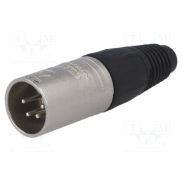 1 pcs x NEUTRIK - NC4MX - Plug, XLR, male, PIN: 4, straight, for cable, soldering, 3.5÷8mm, X