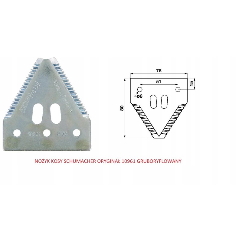 Schumacher scythe blade 10961 coarse cut 420100045