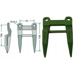 Hedra John Deere Z11228 double bayonet