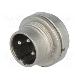 1 pcs x AMPHENOL - T3262000U - Connector: M16, socket, male, soldering, PIN: 3, 5A, 300V, IP40, C091A